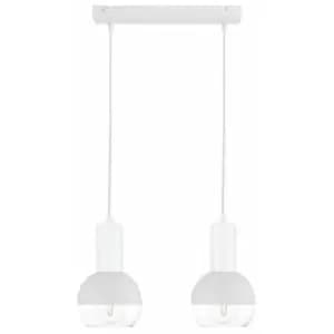 Keter Ice Bar Pendant Ceiling Light White, 50cm, 2x E27