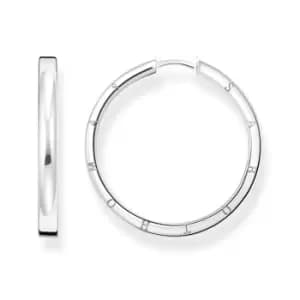 THOMAS SABO Silver Large Signature Hoop Earrings