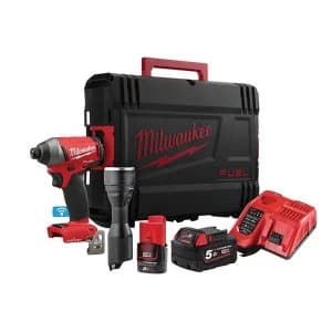 Milwaukee Power Tools M18 ONEPP2L-522X FUEL ONE-KEY Twin Pack 18V 1 x 5.0Ah 12V 1 x 2.0Ah