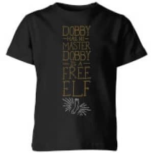 Harry Potter Dobby Is A Free Elf Kids T-Shirt - Black - 11-12 Years