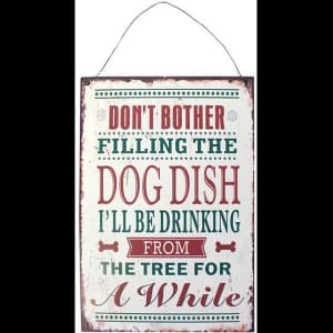 Dog Dish Christmas Sign