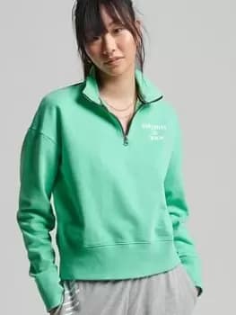Superdry Code Core Sport Half - Mint Green, Size 10, Women