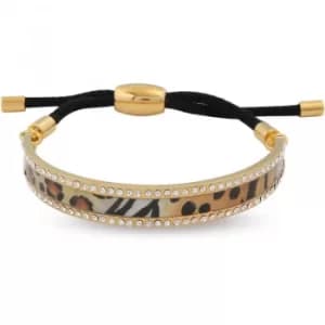 Animal Print Sparkle Gold Friendship Bangle