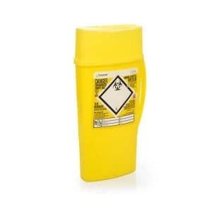 Click Medical Sharpsafe 0.6 Litre Sharps Bin Yellow