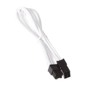 Silverstone 6-pin 25cm PCIe extension - White