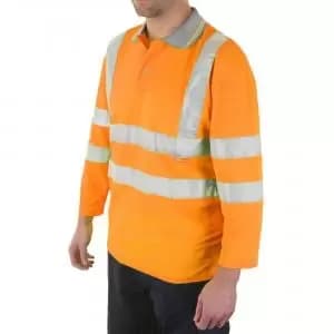 Beeswift Plant Operators 34 Sleeve Polo Shirt Orange S BPK3QORS