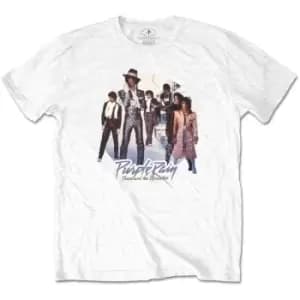 Prince - Purple Rain Circle Unisex XX-Large T-Shirt - White