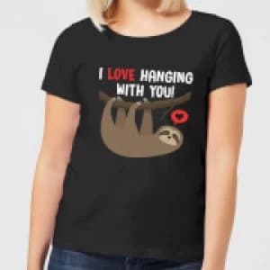 I Love Hanging With You Womens T-Shirt - Black - 3XL - Black