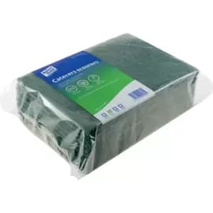 9"X6" Caterers Green Scourers (Pk-10)