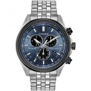Mens Citizen Eco-drive Gents Eco-Drive Perpetual Calendar Alarm Chronograph Stainless Steel Watch