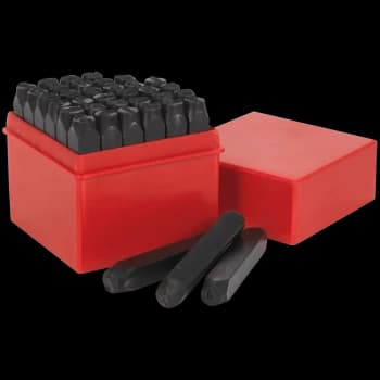 Sealey 36 Piece Letter and Number Punch Set 8mm