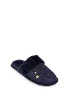 Sparkle Velour Mule Slipper
