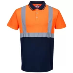Portwest S479ONRM - sz M Two-Tone Polo - Orange/Navy - Orange/Navy