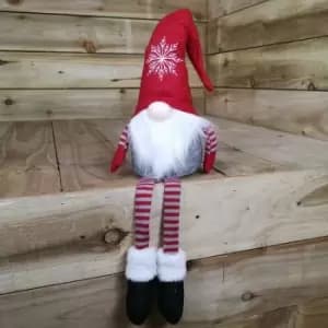 Samuel Alexander - 74cm Festive Christmas Sitting Bearded Gonk with Dangly Legs in Red Hat