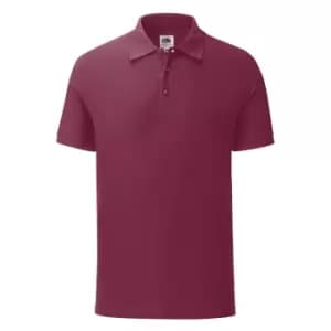 Fruit Of The Loom Mens Tailored Poly/Cotton Piqu Polo Shirt (XXL) (Burgundy)