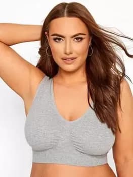 Yours Grey Unpadded Seamless Bra, Grey, Size 18-20, Women