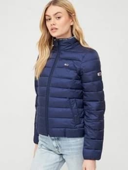 Tommy Jeans Quilted Zip Through Padded Jacket - Navy