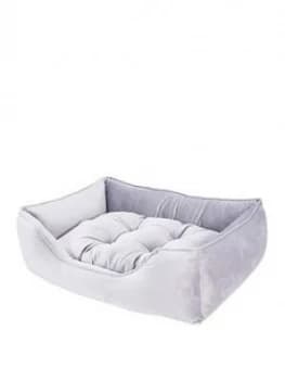 Rosewood Luxury Silver Velvet Bed - Large