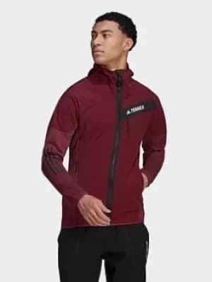 adidas Techrock Flooce Wind Hooded Jacket, Black Size XL Women