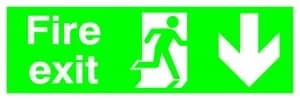 Signslab 150x450 Fire Exit R/m Arw D Pvc