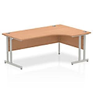 Impulse Cantilever 1800 Right Hand Crescent Desk Oak