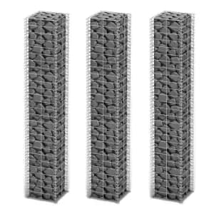 Vidaxl Gabion Set 3 Pcs Galvanised Wire 25 X 25 X 150 Cm