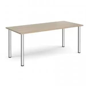 Rectangular chrome radial leg meeting table 1800mm x 800mm - barcelona