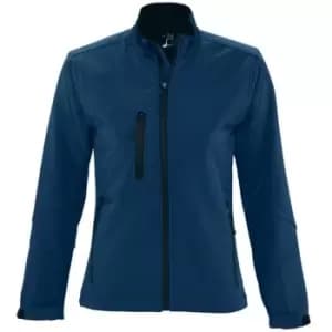 SOLS Womens/Ladies Roxy Soft Shell Jacket (Breathable, Windproof And Water Resistant) (S) (Abyss Blue)