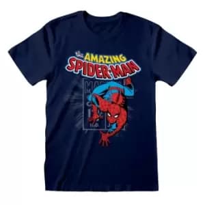Marvel Comics Spider-man - Amazing Spider-man Unisex X-Large T-Shirt - Blue