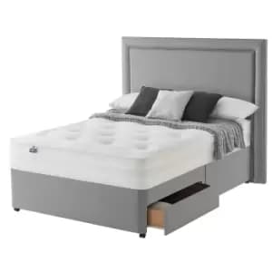 Silentnight Mirapocket 1200 180cm 2 Drawer Divan Bed Set - Slate Grey No Headboard
