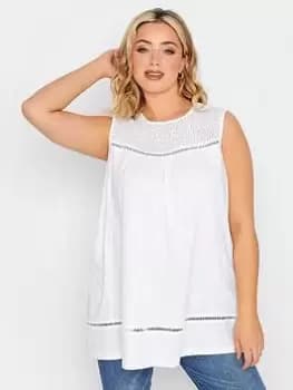 Yours Crochet Vest. White, Size 26-28, Women