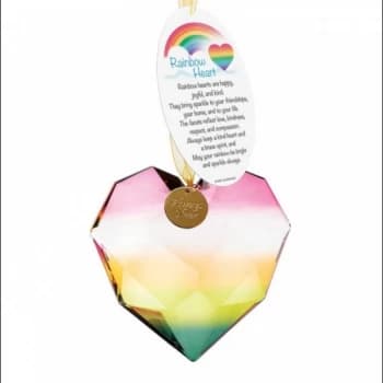 Rainbow Acrylic Heart Hanging Ornament (One Random Supplied)