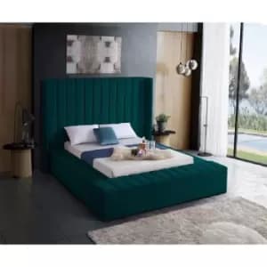 Kensington Bed Super King Plush Velvet Green