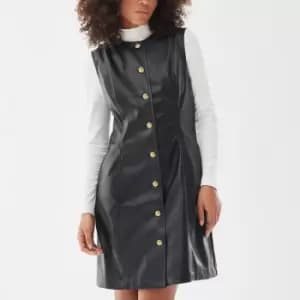 Barbour International Morini Faux Leather Mini Dress - UK 10