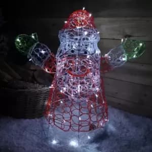 76cm Premier Christmas Soft Acrylic Indoor Outdoor Santa with 96 White LEDs