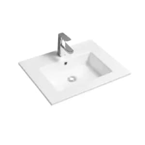 Limoge Thin-edge Ceramic 61Cm Inset Basin With Rectangular Bowl