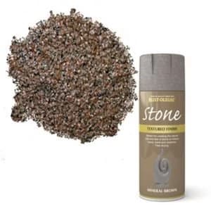 Rust-Oleum Stone Mineral brown Textured effect Multi-surface Spray Paint 400ml