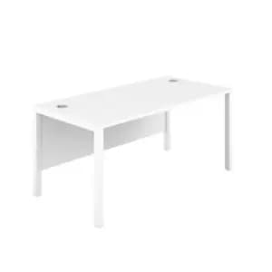 Tc 1400 x 600 Goal Post Rectangular Desk White-white