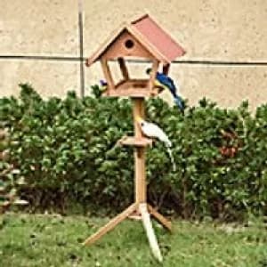PawHut Bird Stand D10-058 1390 x 490 x 450 mm Cream