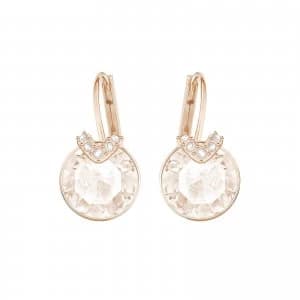 Swarovski Bella V Rose-Gold Plated Pink Drop Earrings Jewellery