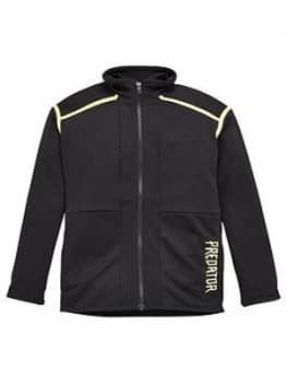 Boys, Adidas Youth Predator Track Top - Black/Yellow, Size 11-12 Years