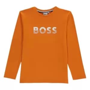 Boss Boss Long Sleeve Bold T-Shirt Junior Boys - Orange