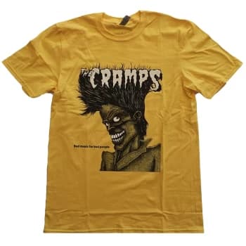 The Cramps - Bad Music Unisex Large T-Shirt - Yellow