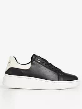 Barbour International Amanza Leather Trainer - Black, Size 4, Women