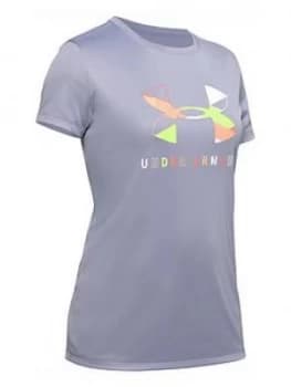 Urban Armor Gear Girls Tech Graphic Big Logo T-Shirt And Play Up Short Set - Purple