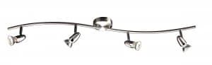 Wickes Bullet LED Brushed Chrome 4 Bar Spotlight - 4 x 3.5W