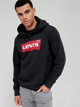 Levis Batwing Logo Overhead Hoodie - Black Size XL Men