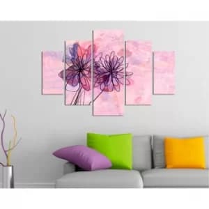 ST142 Multicolor Decorative MDF Painting (5 Pieces)