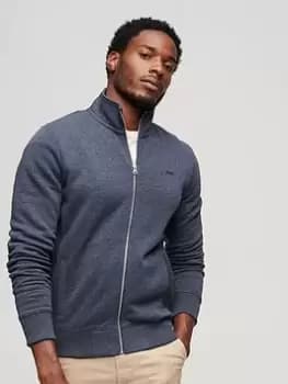 Superdry Essential Logo Zip Track Top - Navy, Size S, Men