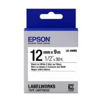 Epson LK-4WBN Black on White Labelling Tape 12mm x 9m